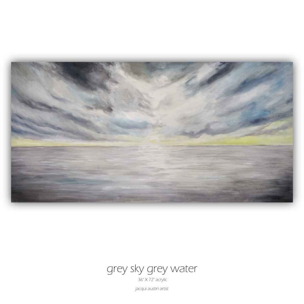 grey sky grey waters